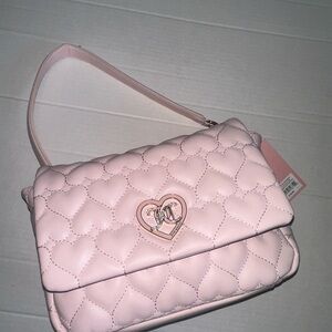 Pink Quilted Heart Shoulder Bag juicy couture flawless flap crossbody gorgeous